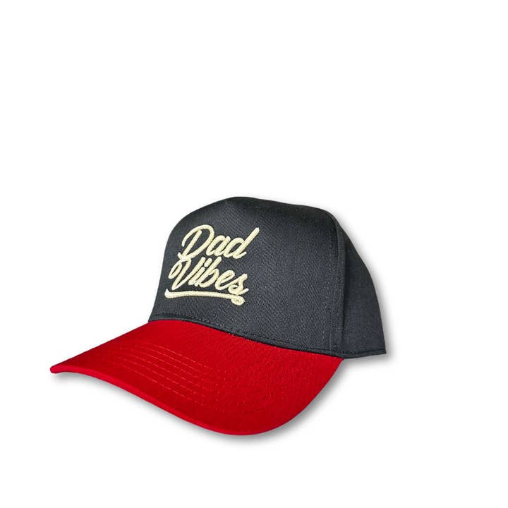 Dadbod Apparel - Wholesale Trucker hat – Men's - DadVibes Script 5 Panel Hat (Golden State)1