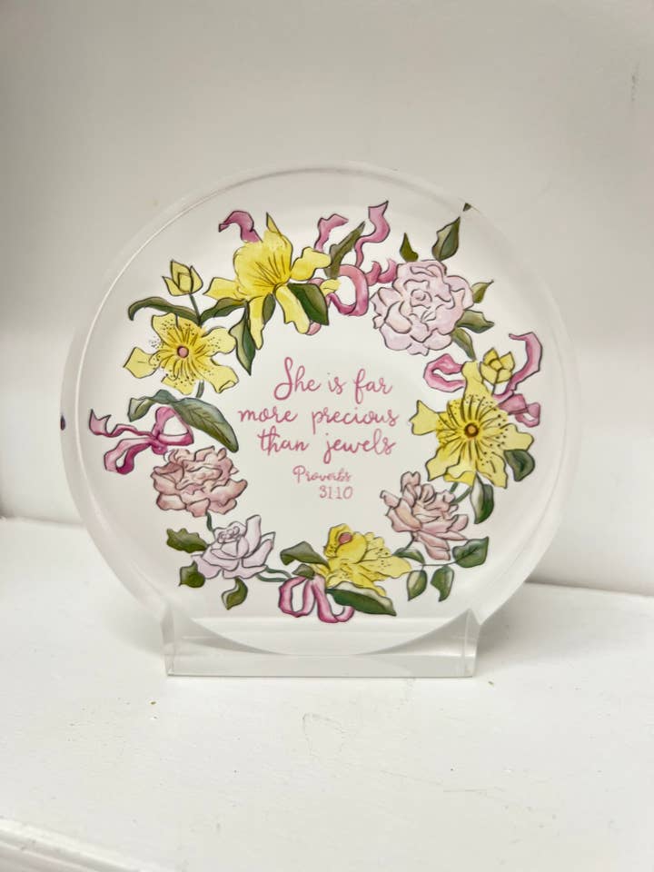 Proverbs 31 Acrylic Block for wholesale by Laura Giles Art