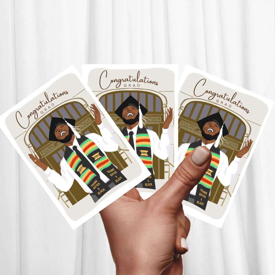 CheerNotes Greeting Cards & Stationery – Großhandel Karte zum erfolgreichen Abschluss – Happy Graduate Card | Black Graduate | Herzlichen Glückwunsch2