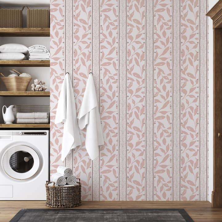 Townes Wallpaper by Rusky Rose by Amy for wholesale by Loomwell Home Goods