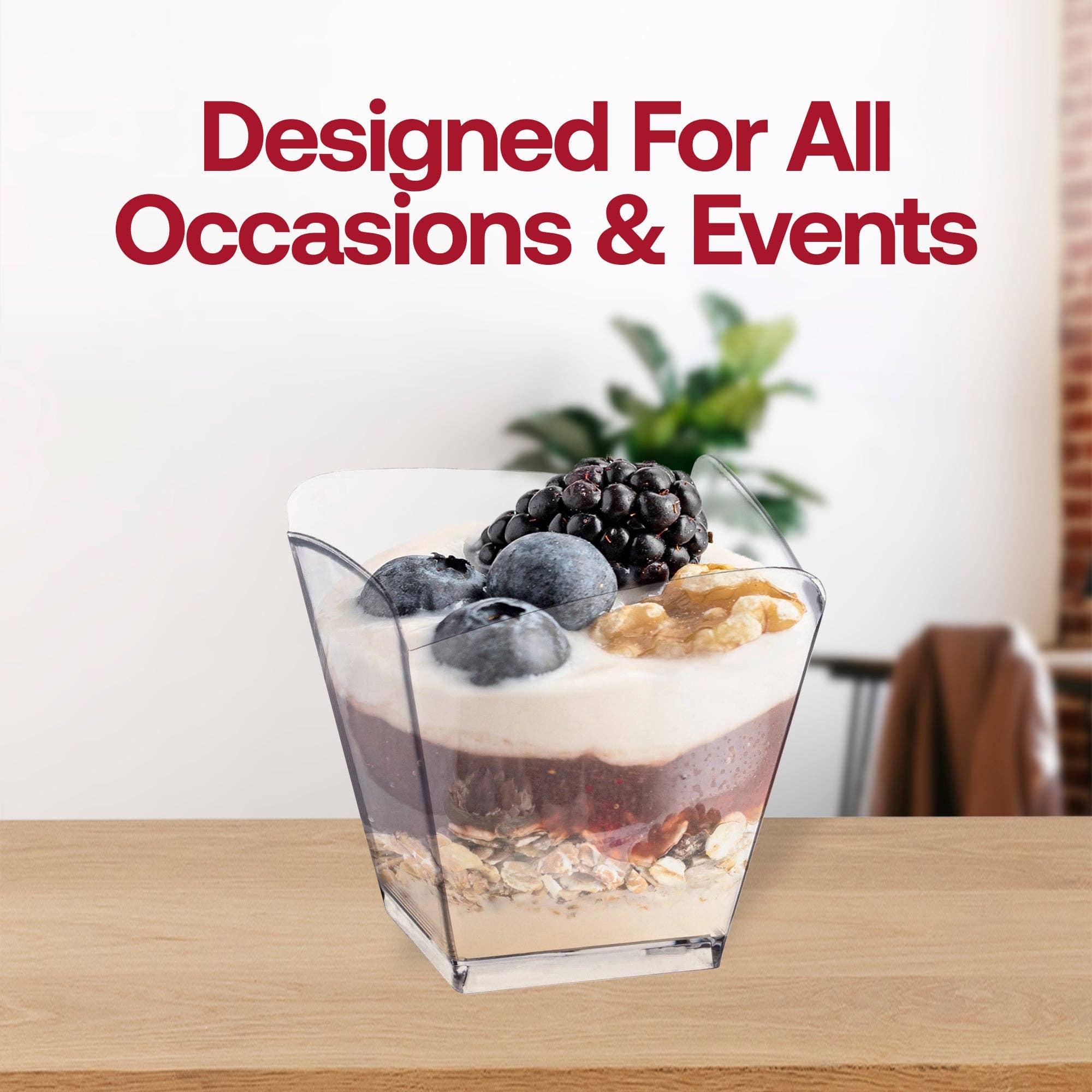 Smarty had a Party - Wholesale Wegwerpbeker - 3,5 oz. Heldere Kleine Vierkante Wegwerp Plastic Bekers - 12 stuks6