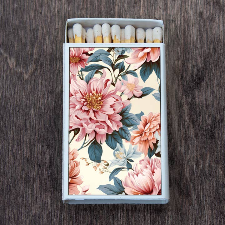 Most Amazing - Wholesale Matches - Flowers Pink Matchbox • Decorative Matches • Candle Acc