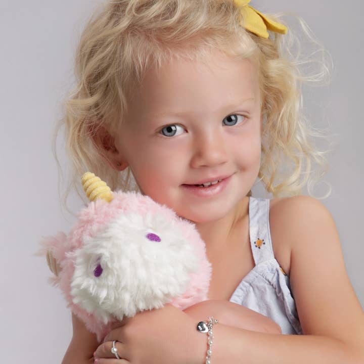 Cherished Moments - Wholesale Band/Stacked Ring - Sterling Silver Freshwater Pearl Baby Ring w CZ for Kids