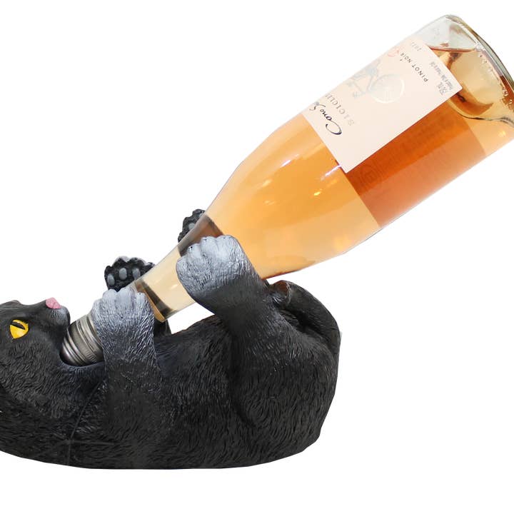 Black Cat Wine Bottle Holder for wholesale by Wild Eye Designs