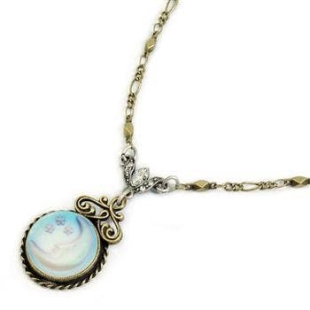 Over the Moon Necklace N1071 for wholesale by Sweet Romance Jewelry