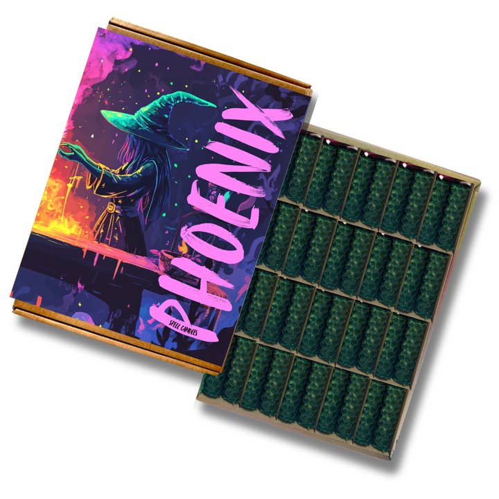 Phoenix Candle Company - Wholesale Tapered Candle/Candlestick - 40 Beeswax Spell Candles with Ritual Guide & QR Code25