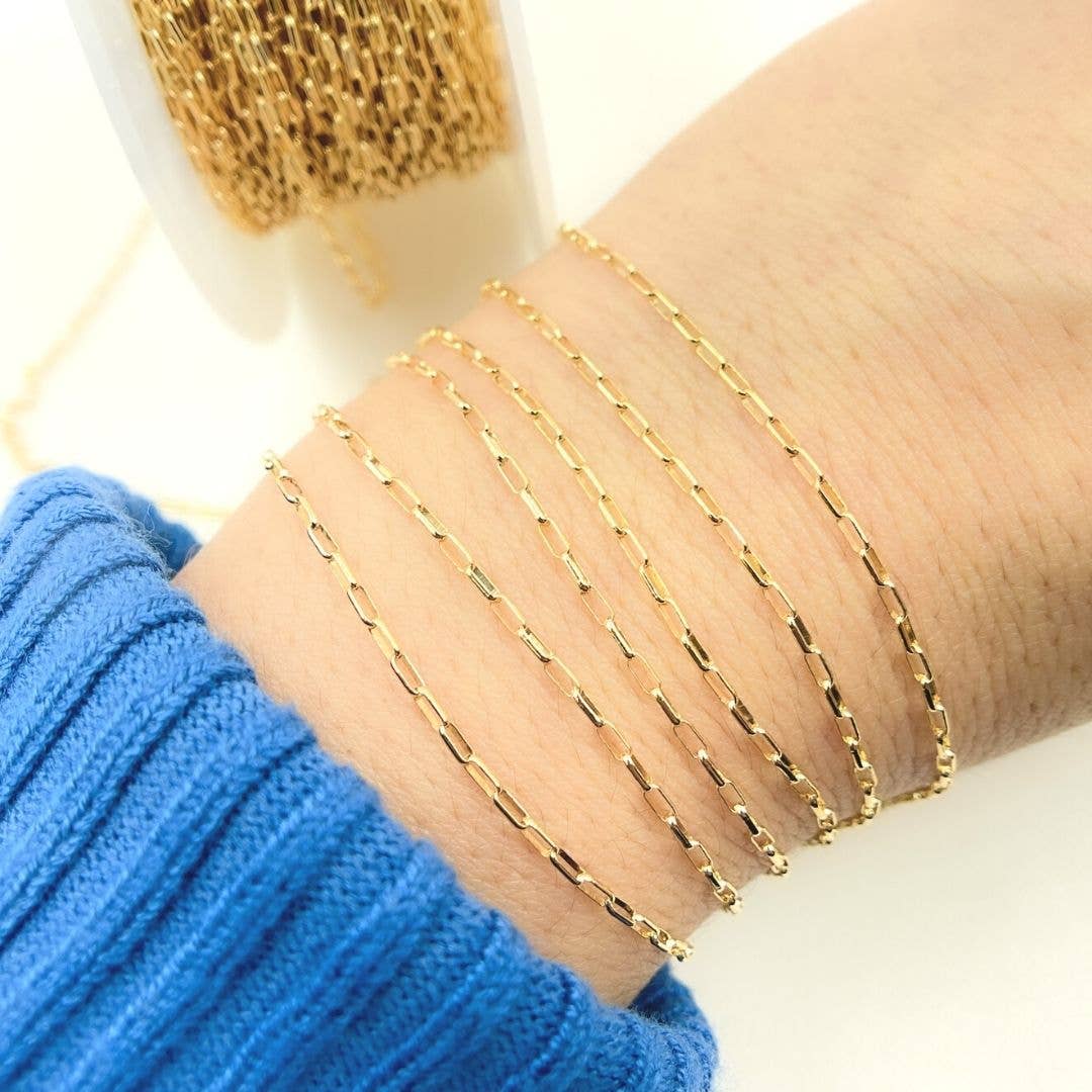 Jewels & Chains – wholesale Kedjehalsband – 1217GF . 14k Guldpläterad Boxkedja0