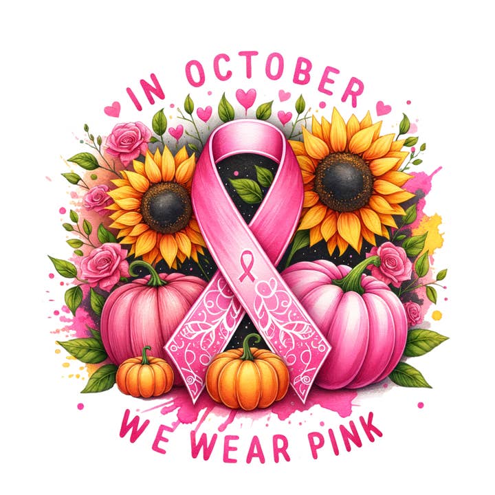 IN OCTOBER WE WEAR PINK DTF PRINT for wholesale by Midwest Prints