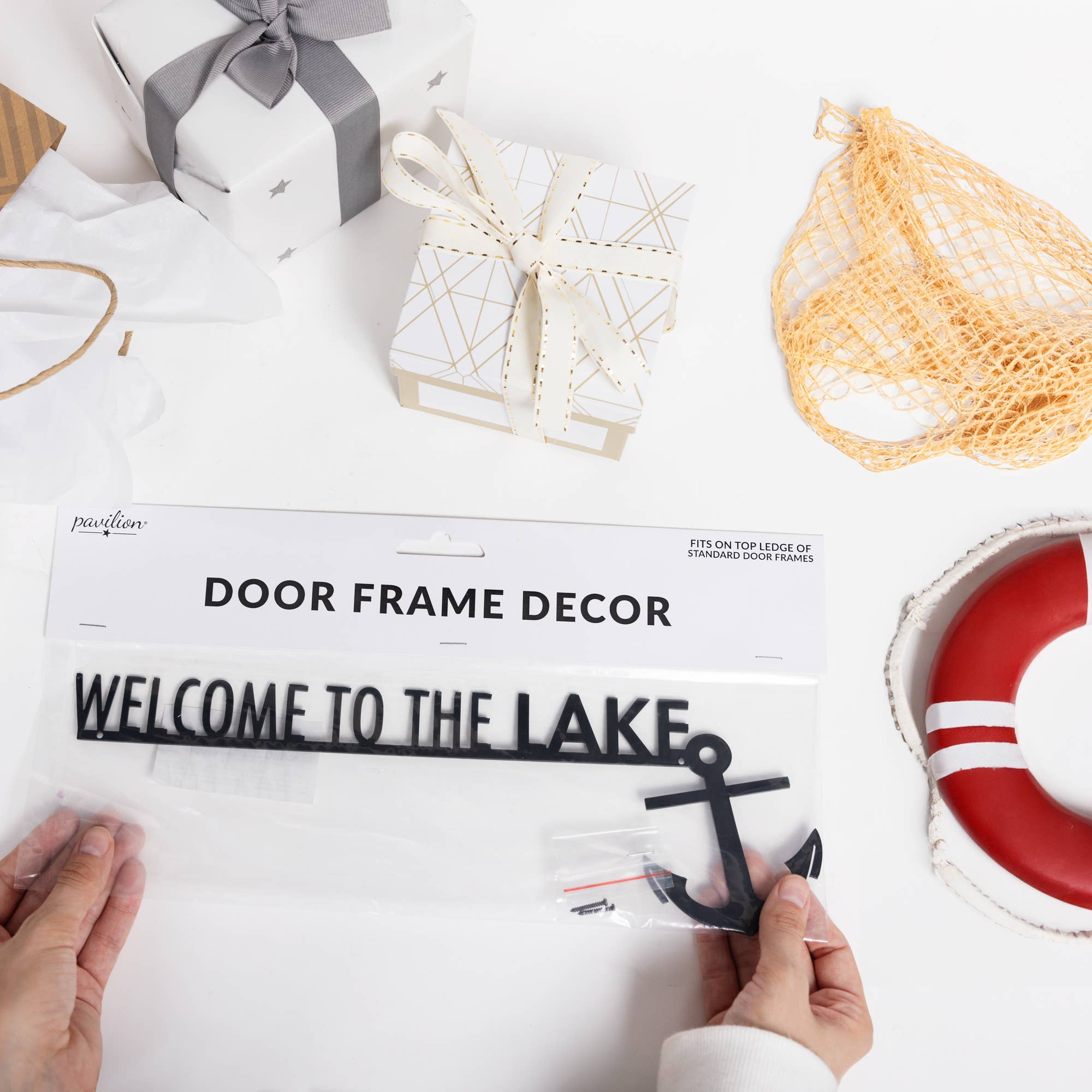 Pavilion - Wholesale Door Hanger - Lake - Metal Door Topper4