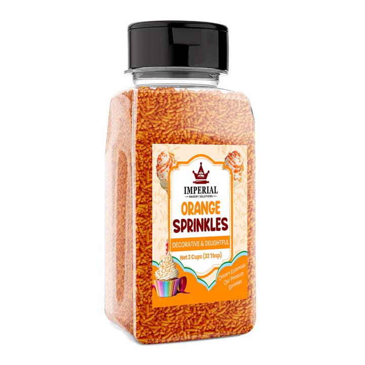 Orange Sprinkles (1 LB Shaker Container) (Copy) for wholesale by Imperial Foods