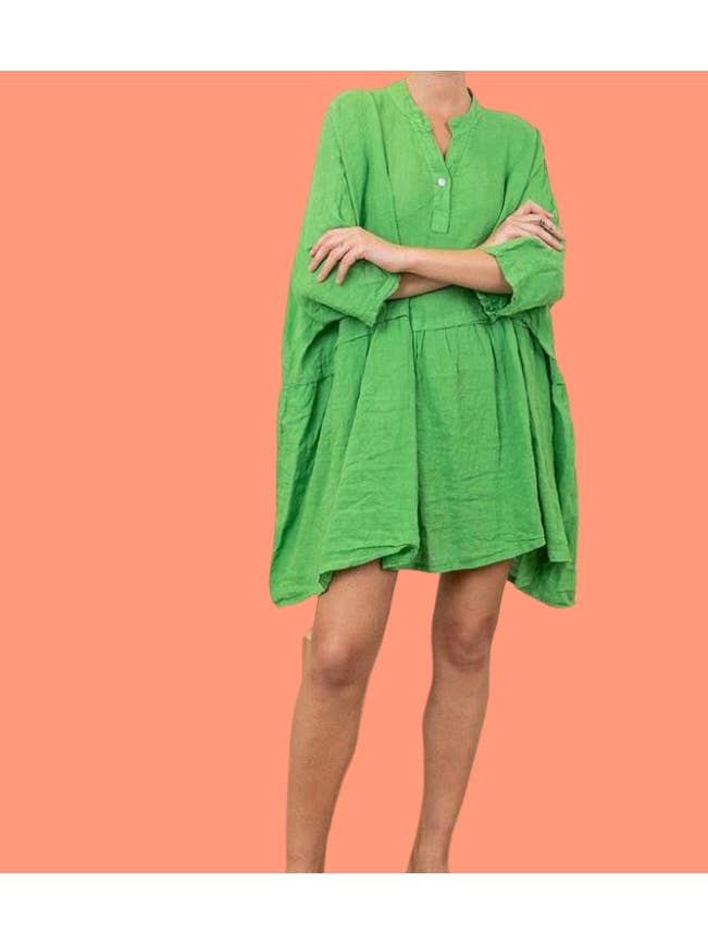 la maison des fibres naturelles - Venta al por mayor Túnica - Mujer - Túnica amplia de lino 68369 flora 100% TÚNICA DE LINO5