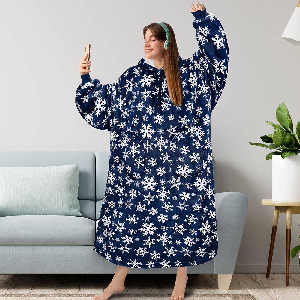 Pavilia - Wholesale Hoodie - Women's - Chest Pocket Sherpa Hoodie Blanket - Patch Pocket (Regular / Long)151