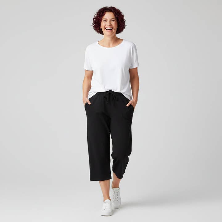 Preto Para Básicos Lounge Capri por atacado de Natopia