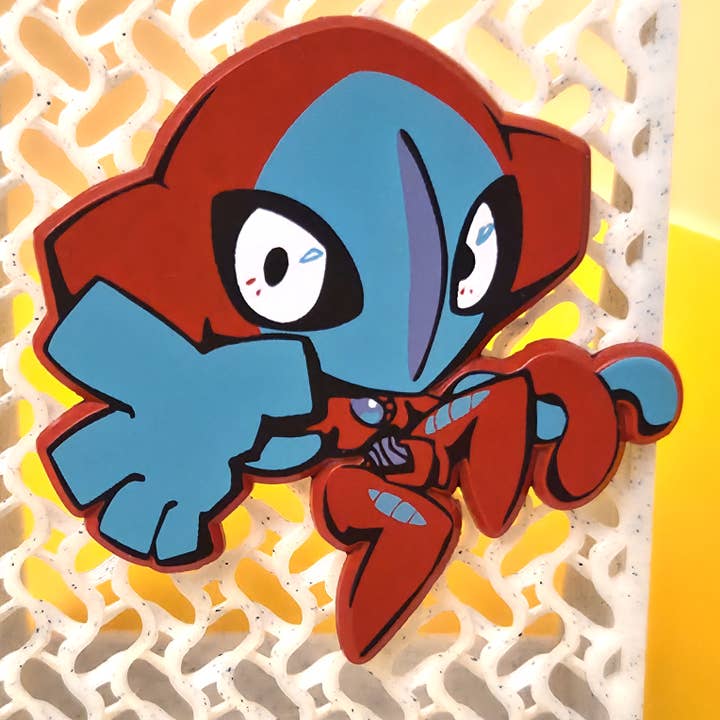 Deoxys 1.5" Dyed Enamel Pin Pokemon for wholesale by kurapixel art