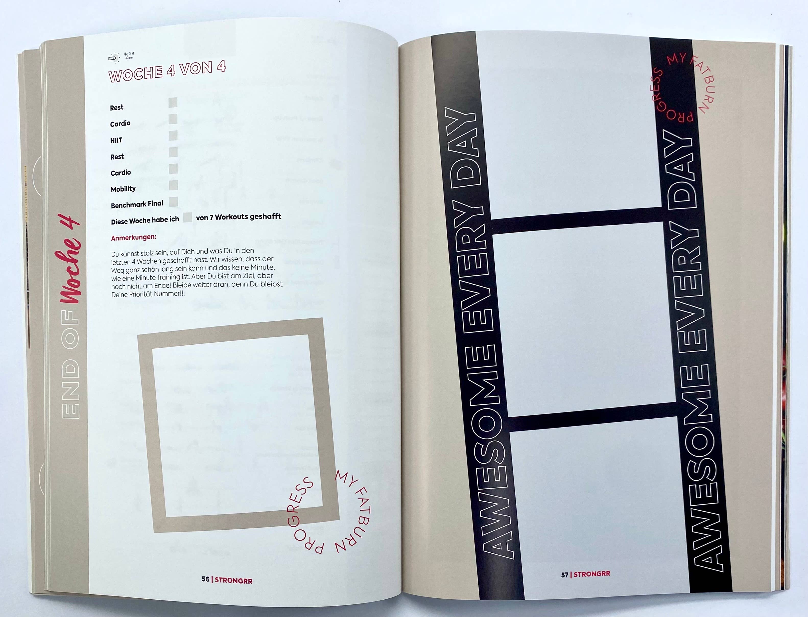 Salzmann Restwaren GmbH – Engroshandel Bog om fitness og motion – Strongrr sportbøger i 2 modeller23