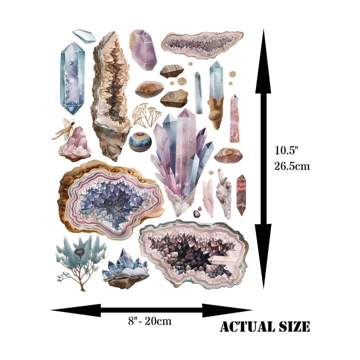 Craft Kreatively - Wholesale Craft Supplies - Crystals Decoupage Rice Paper - A4 - 6pc – Crafts