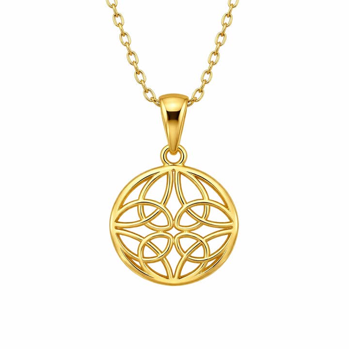 Pendente Triquetra Celta Banhado a Ouro 18k por atacado de TALISMAN JEWELLERY (D&Fidanverdi, S.L.)