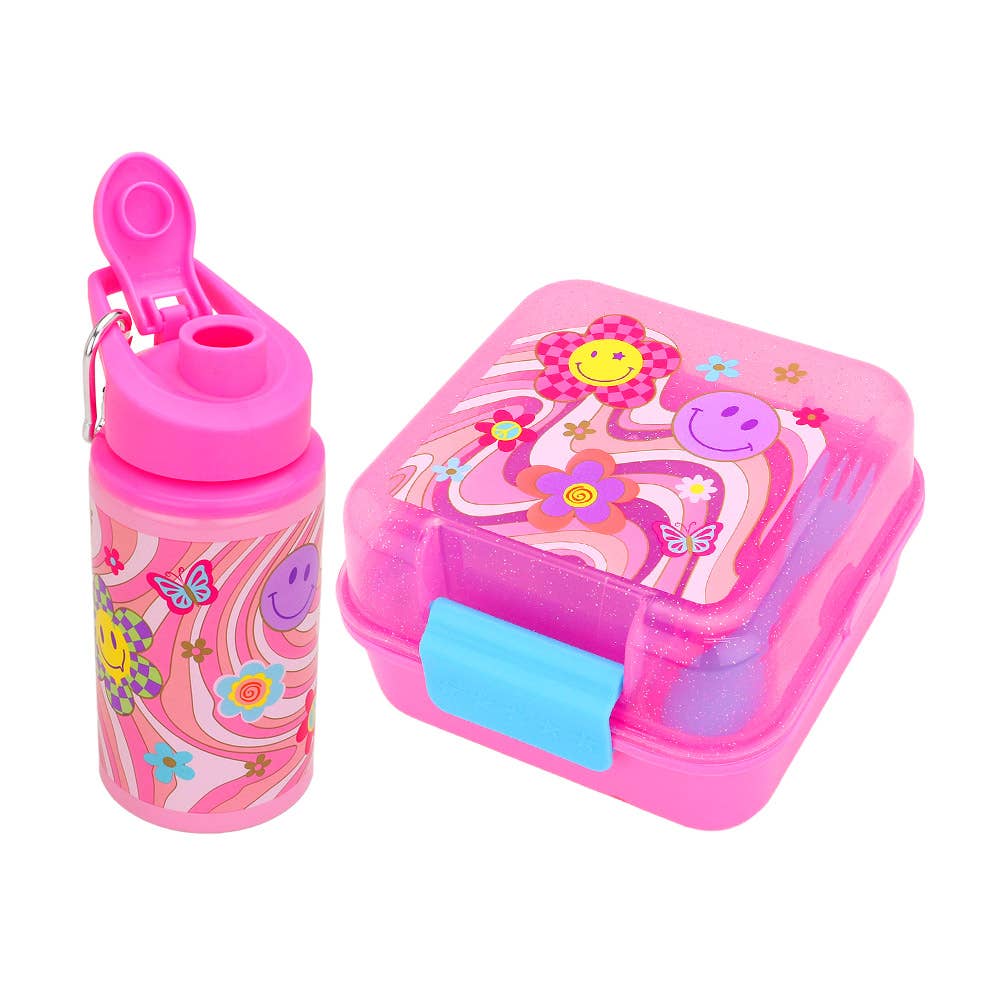 Sensibling Corp. - Wholesale Lunch Bag/Box - Kids - HOT FOCUS - Groovy Flower Lunch Buddy Box Food Container Set4