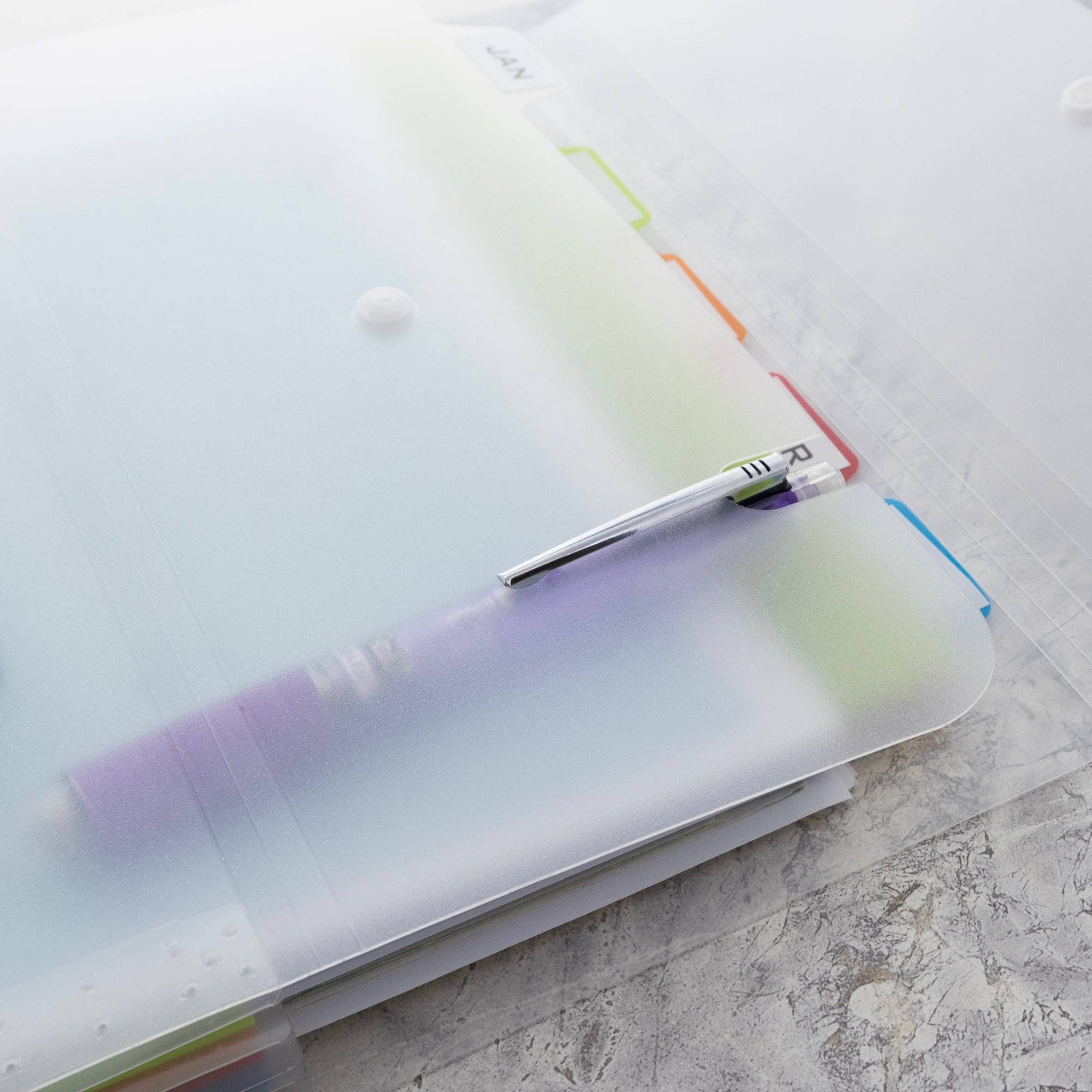 Luna Office Supply -  Everyday Essential - Wholesale Stationery/notecard set - Expanding File Folder Letter Size Vertical Poly 5-Pocket3