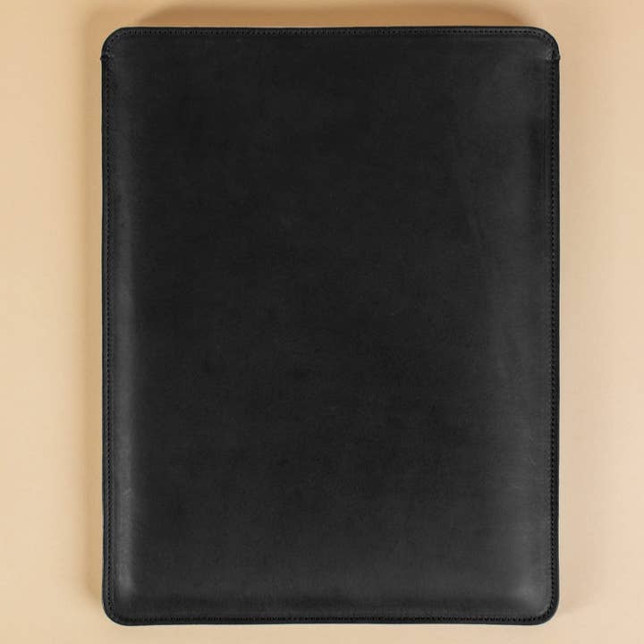 Leather MacBook Sleeve Case 13 inch | Black for wholesale by Aubyn + Rose