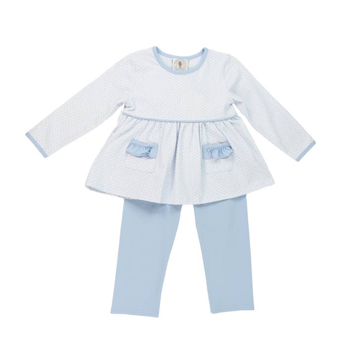 Conjunto de Leggings Blue Dot Londyn para venta al por mayor de Cypress Row Childrens