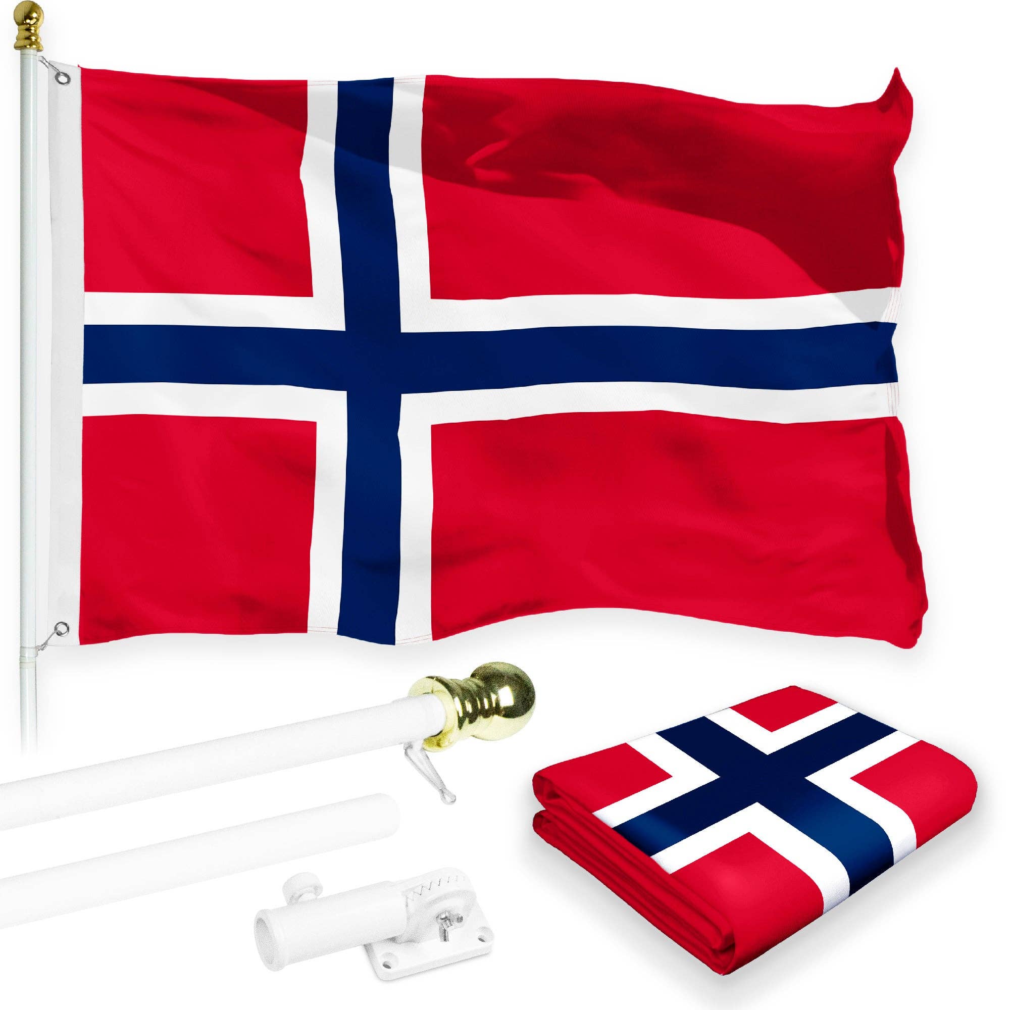 Norway Wavy Flag Cufflinks Scandinavian Oslo Norwegian Bergen New & Exclusive 