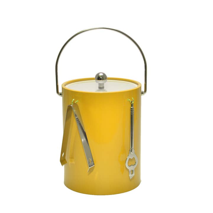 Yellow 5 qt. Ice Bucket With Bar Tools for wholesale by MR. ICE BUCKET, LLC.