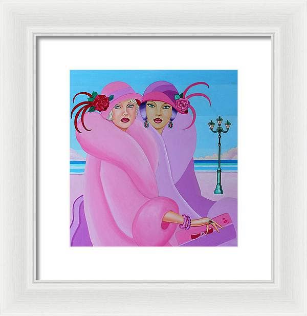 Sharon Tatem Fashion LLC - Wholesale Art Print - Palm Beach Pink Ladies - Framed Print6