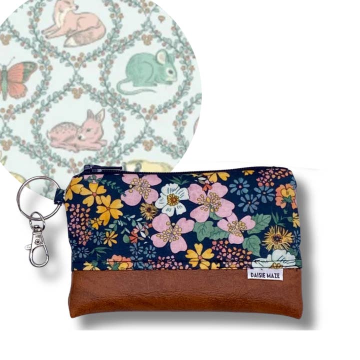 Festive Fauna Zipper Pouch for wholesale by Daisie Maze