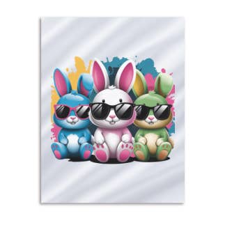 Cool Easter Bunnies DTF Transfer for wholesale by Pretty Pop Transfers
