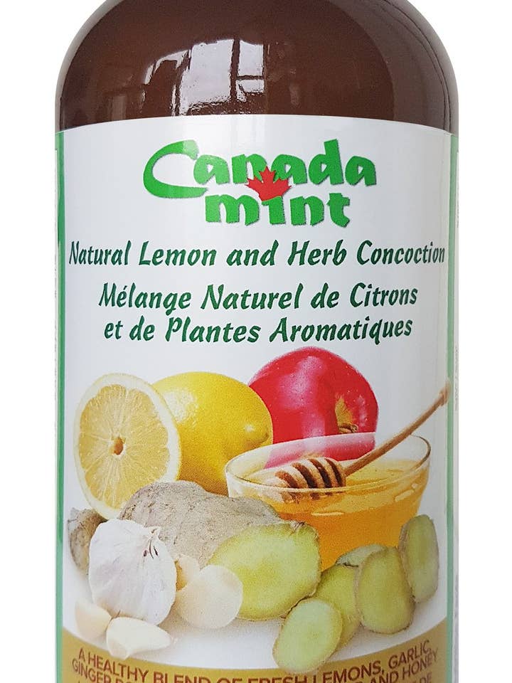 Natural Lemon & Herb Concoction for wholesale by Canada Mint Food & Beverage Ltd.