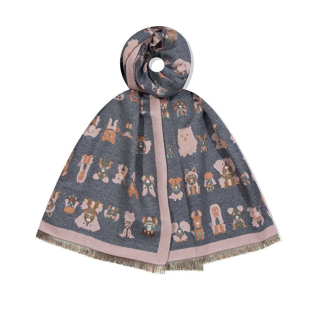 Fox by Ren GmbH - Wholesale Sjaal - Dames - Sjaal met hondenprint1