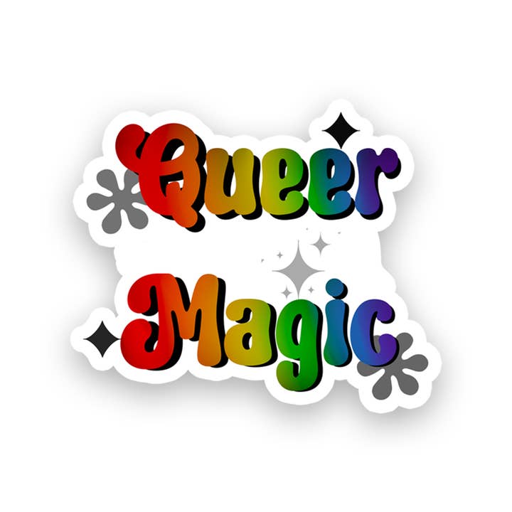 Queer Magic | Pride | LGBTQ | Waterproof Vinyl Sticker | 3" for wholesale by Rebel and Siren Stickers