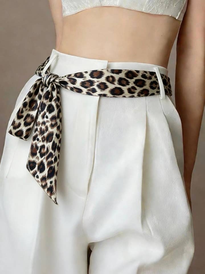 D2026-74 Leopardmönstrat tryckt sidenband för wholesale av LINETA