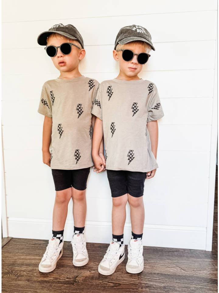 Holland Ave Clothing - Wholesale Screen Printed T-Shirt - Kids - Lightening Bolts | Boys Tee