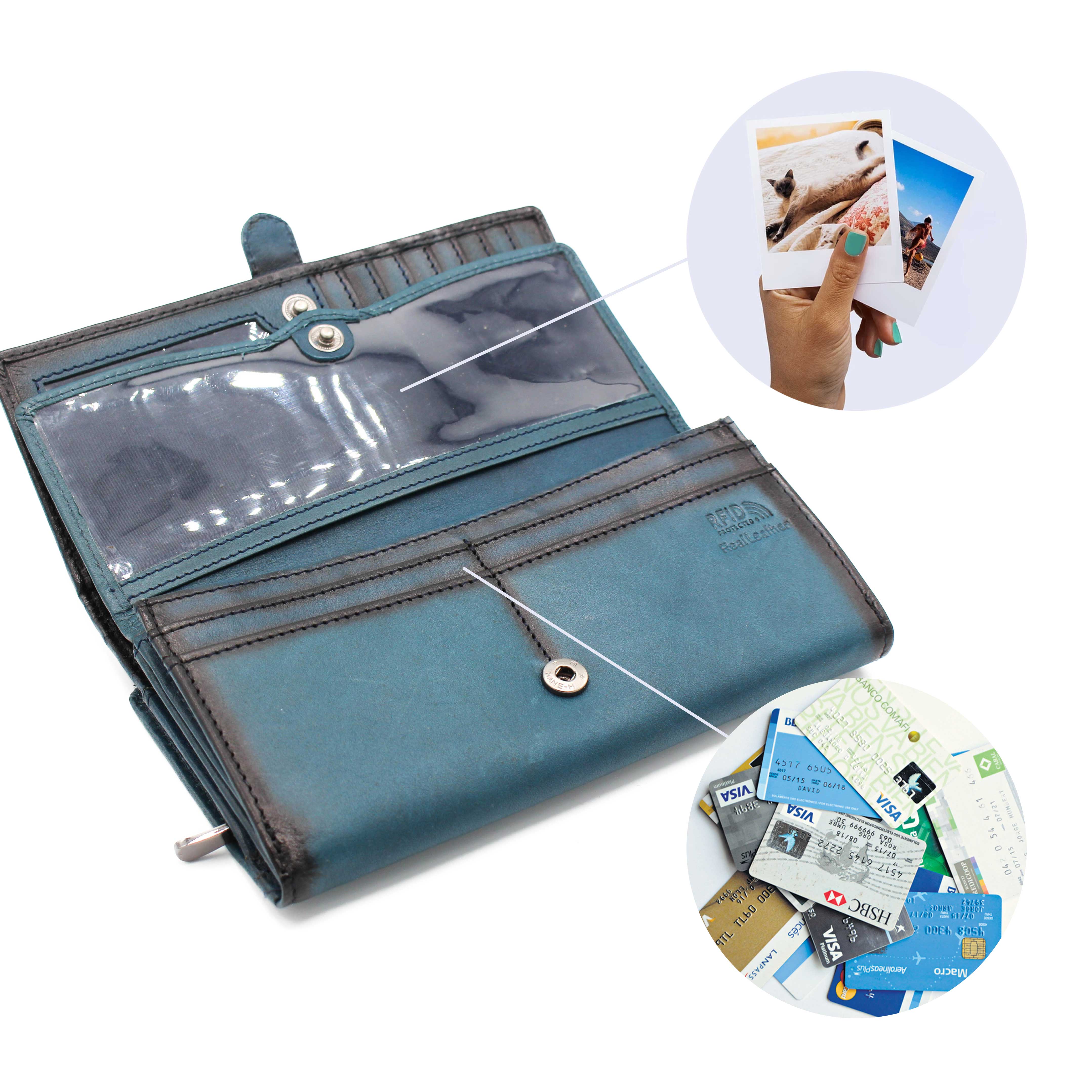 Zerimar 1942 - Wholesale Wallet - Women's - Zerimar Women's Leather Wallet | Handbag  18'5x10 cm3