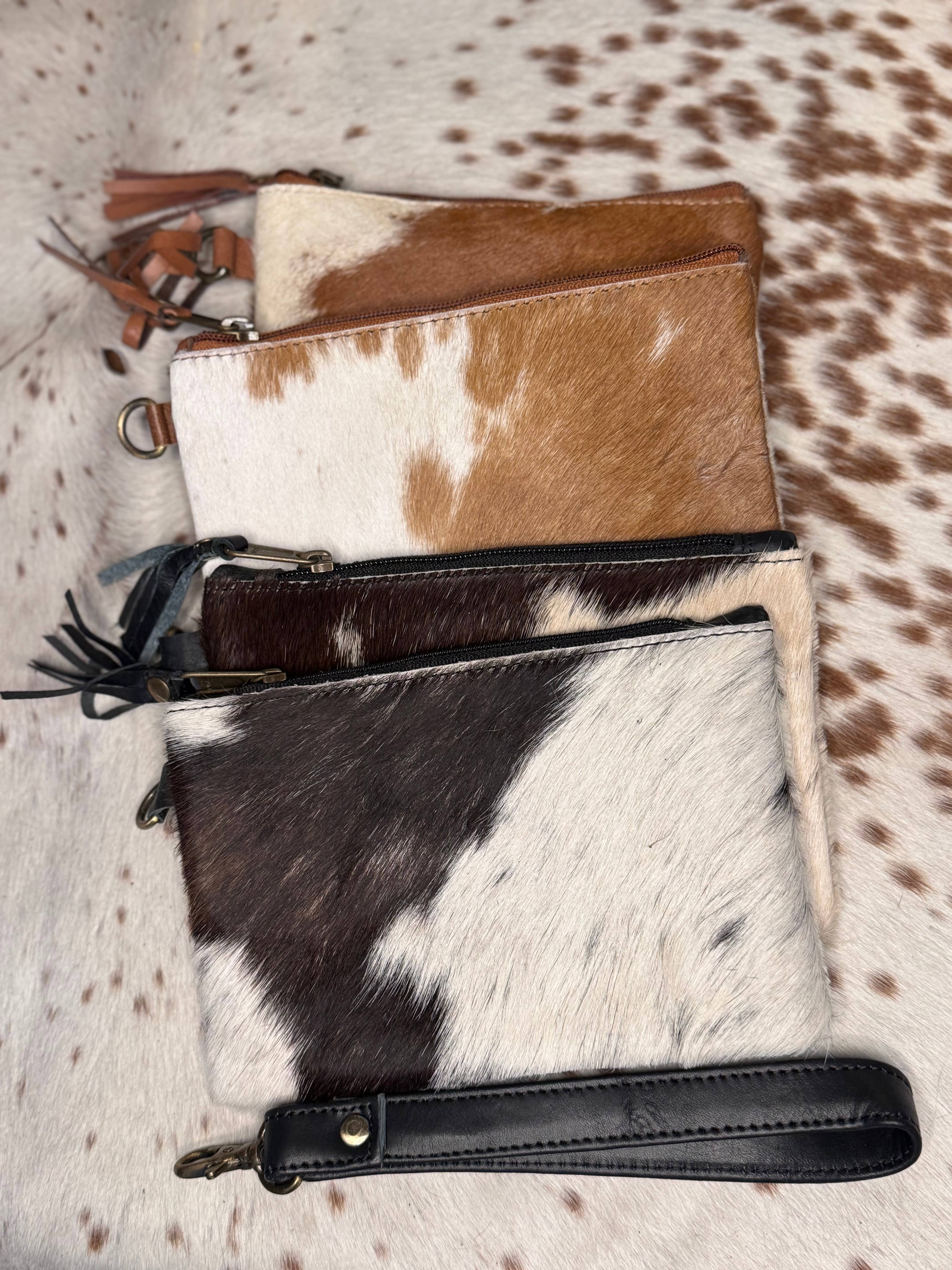 FRINGE & LUXE - Wholesale Wristlet - Cowhide wristlet pouch1
