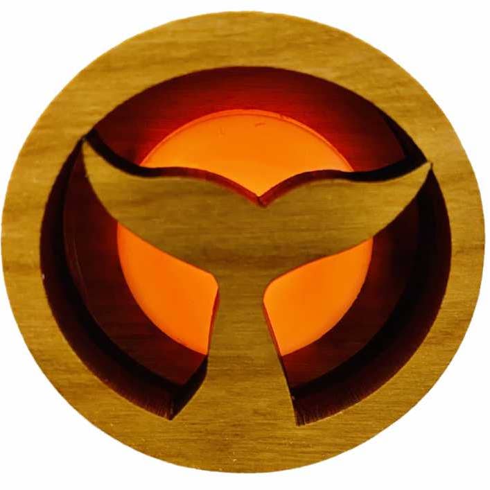Wood You Tell Me, Inc. - Wholesale Night Light - 4087 Whale Fluke Glow Light