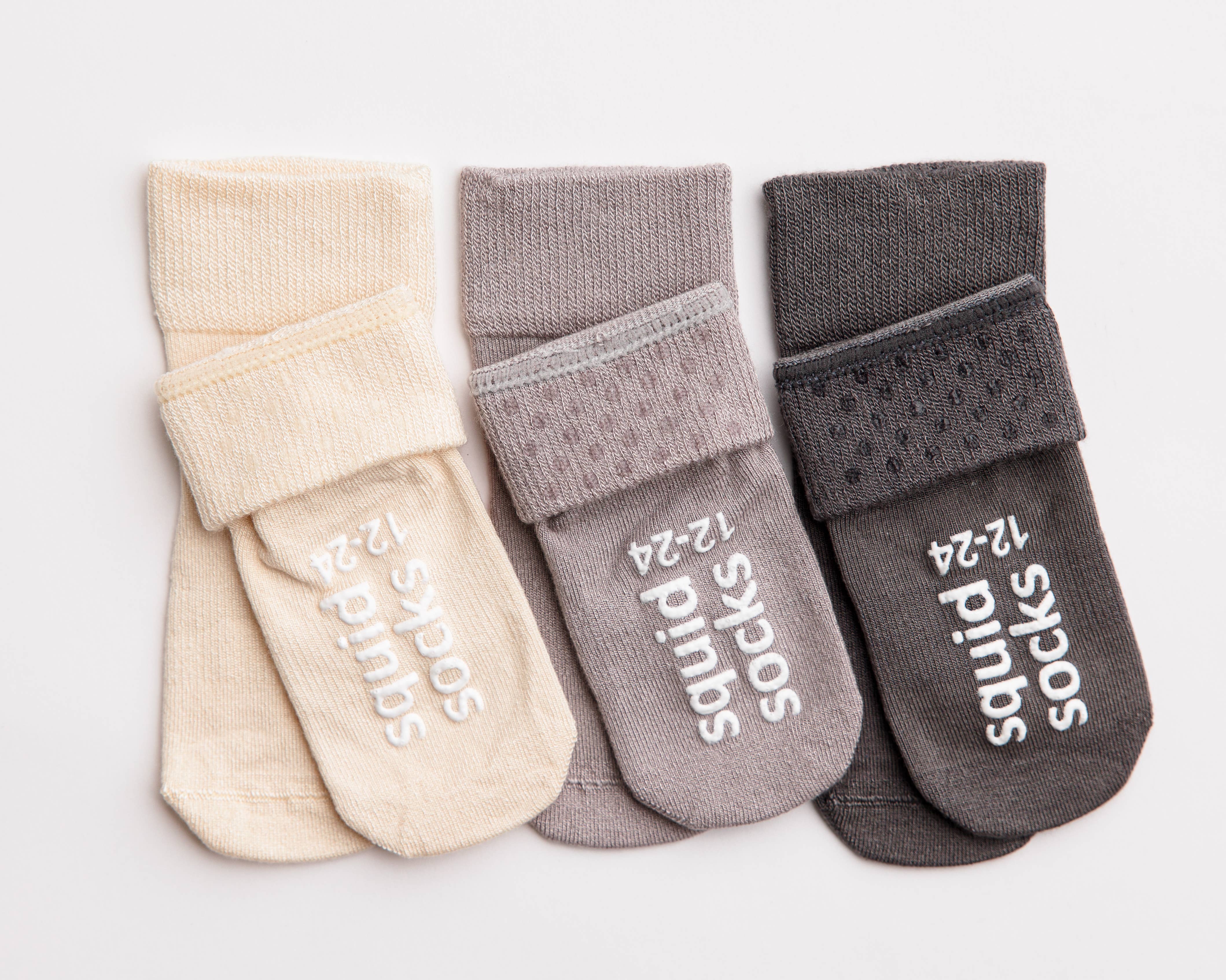 squid socks - Venta al por mayor Calcetines - Bebés - Classic - Calcetines antideslizantes para bebés en arena, gris claro, gris oscuro8