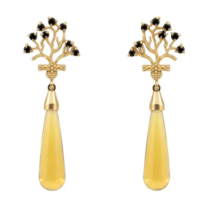 Quejío Earrings Limited Edition Mustard Yellow for wholesale by ACUS