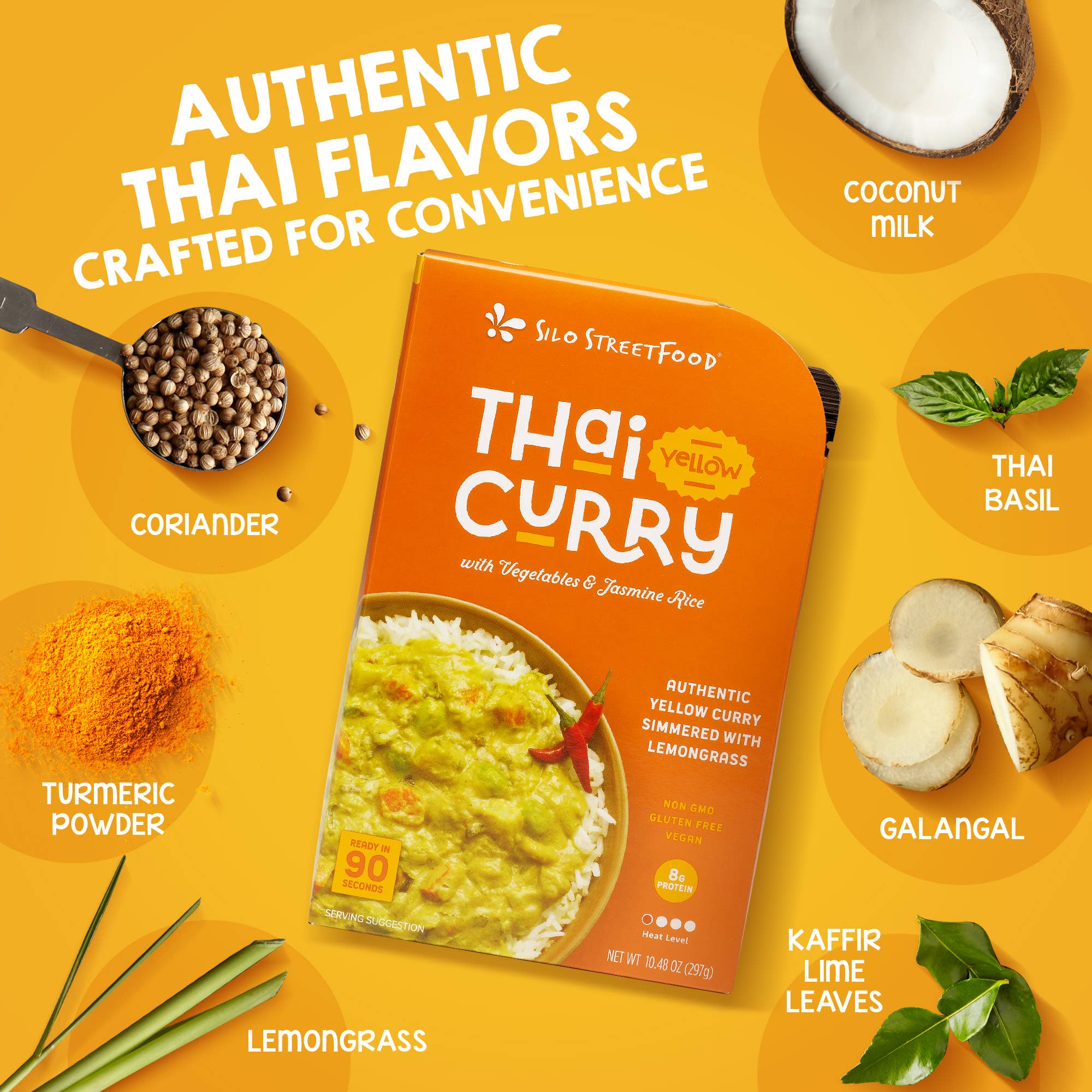 Sun Tropics – wholesale Shelf-stable prepared meal – Thai Yellow Curry with Vegetables & Jasmine Rice5