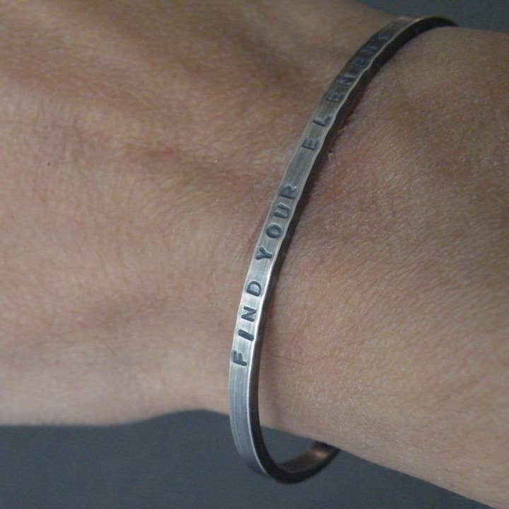 Inspirerende boodschap armband gepersonaliseerde manchetarmband voor wholesale door SteamyLab