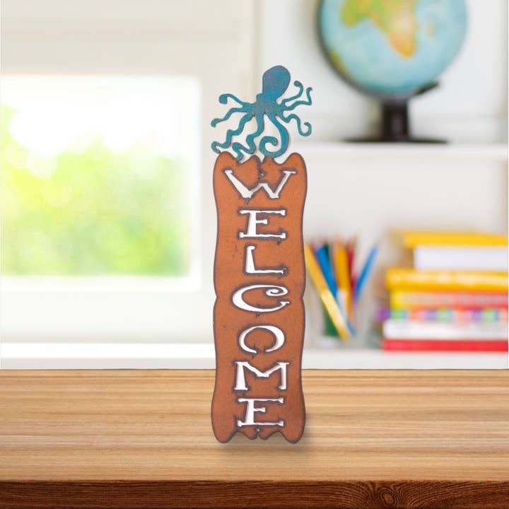 Octopus Välkomstskylt Utomhus tecken nautiska stranden gåvor USA för wholesale av Whimsies