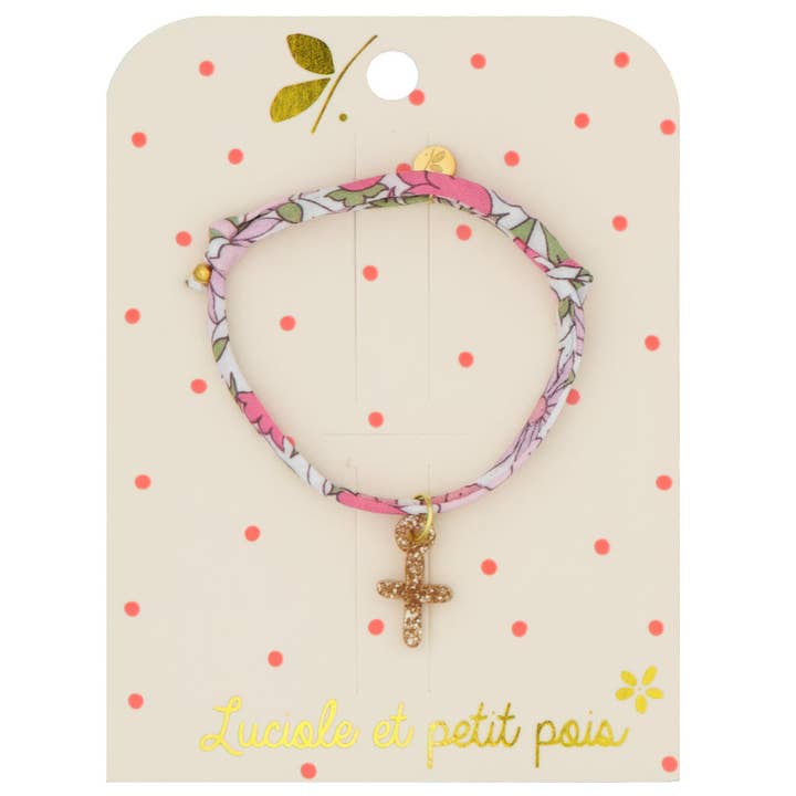 Luciole et Petit Pois - Wholesale Charm/Dangle Bracelet - Liberty Bracelet - Sparkling Rose Poppy and Daisy