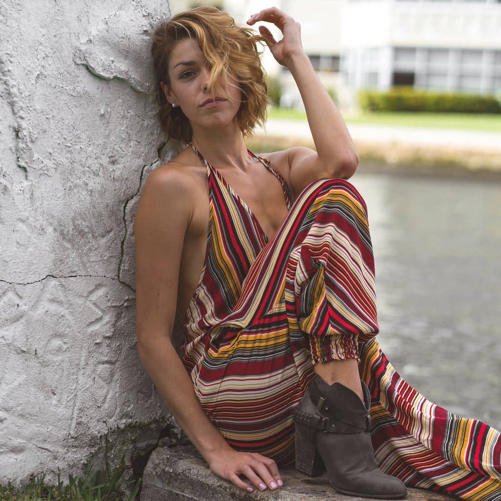 Buddha Pants - Wholesale Jumpsuit - Women's - Striped Harem Jumpsuit By Buddha Pants9