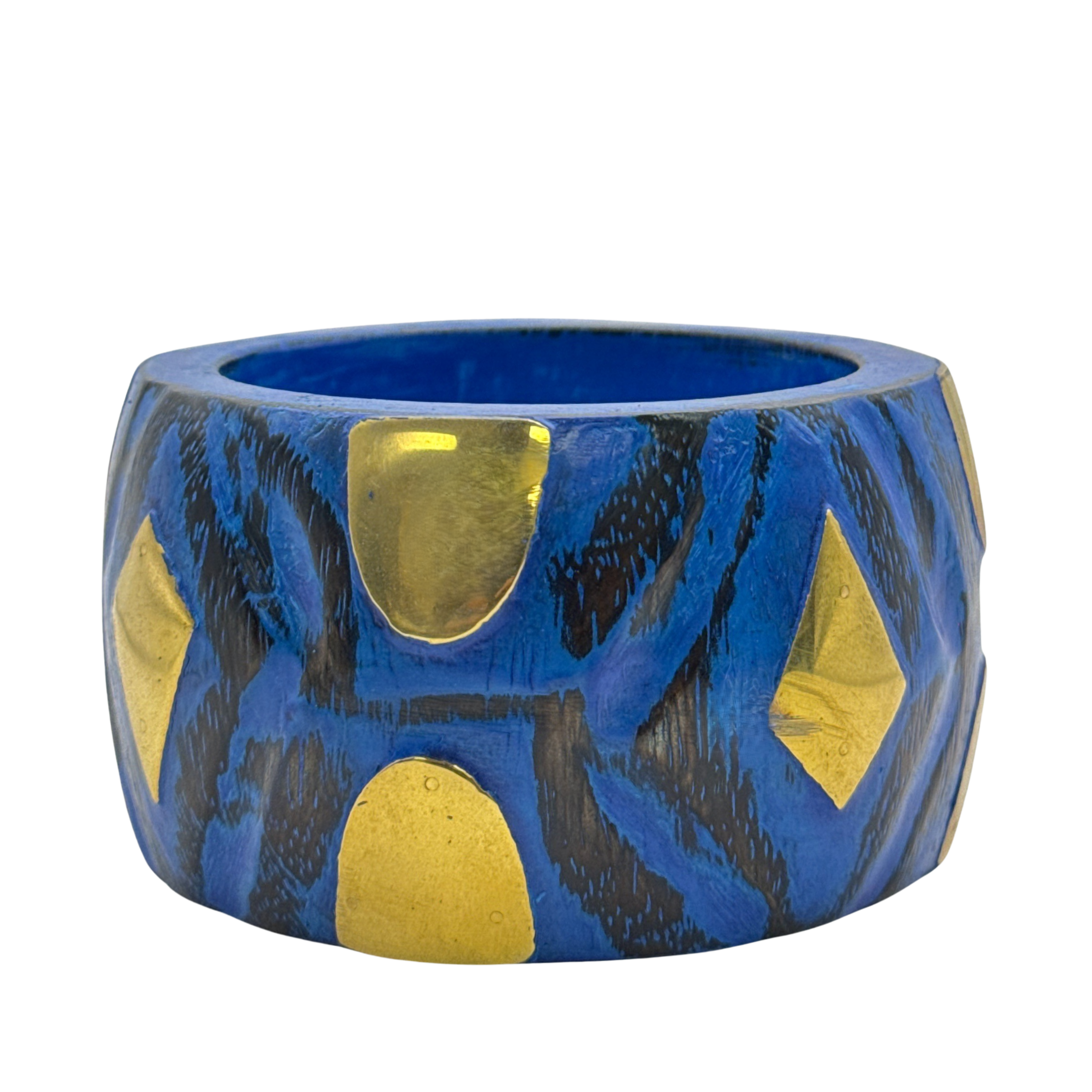 Treasure Jewelry – wholesale Bangle bracelet – Rustic Handcrafted Wooden Bangle with Brass Inlays0