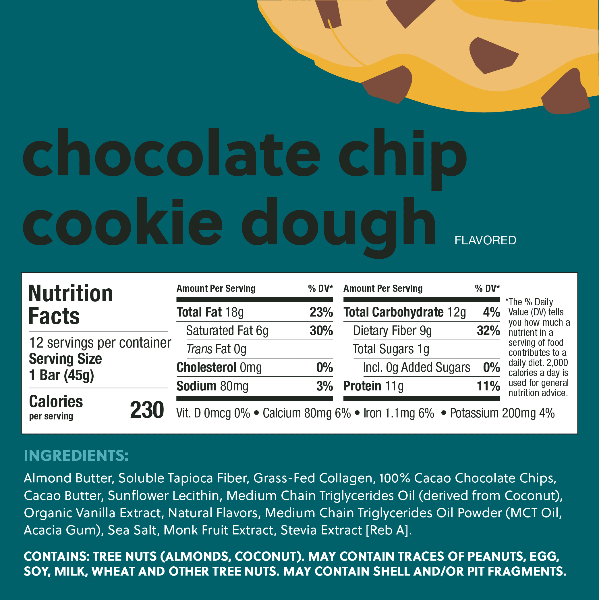 Perfect Keto - Vendita all'ingrosso Barrette - Barrette Proteiche al Collagene + MCT (12 pezzi) a Basso Contenuto di Carboidrati, Senza Glutine8