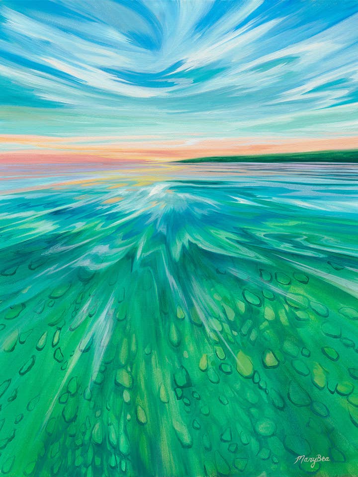 Beneath The Blue - Print on Paper for wholesale by Mary Bea Art