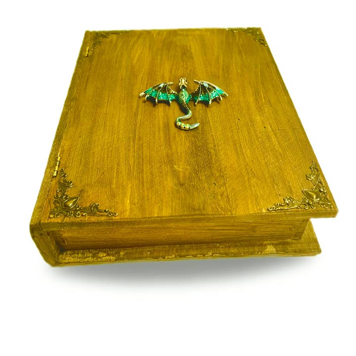 Openbare Drakenboek Herinneringsdoos, gotische drakengeschenk voor wholesale door Timeless Motifs