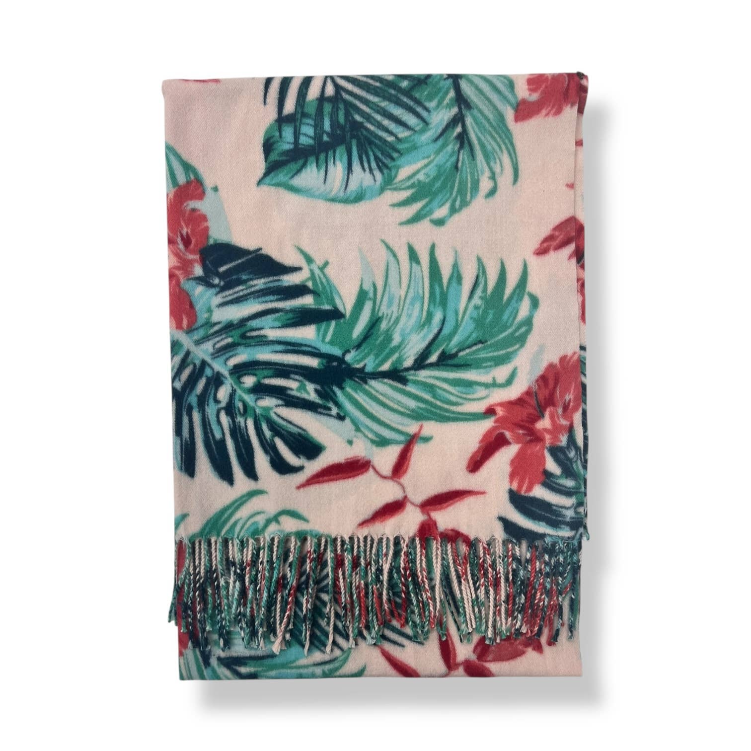London Scarves - Vente Écharpe – femme - Écharpe à imprimé feuilles tropicales1